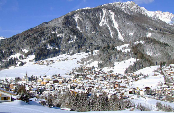 Moena in the Dolomites in Fassa Valley